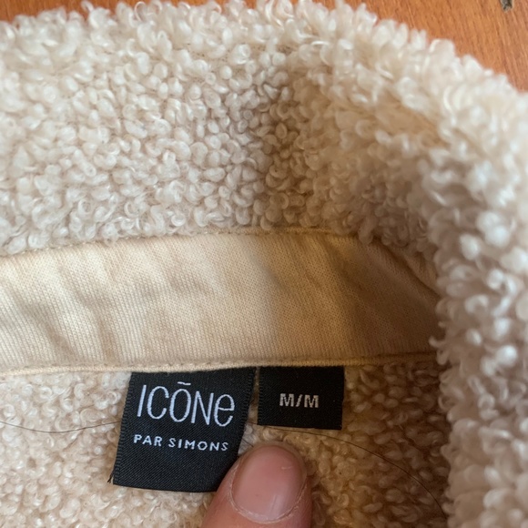 Shearling Faux Shirt Jacket Style Size M - Picture 4 of 6